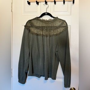 High-neck Sparkly Anthropologie Top